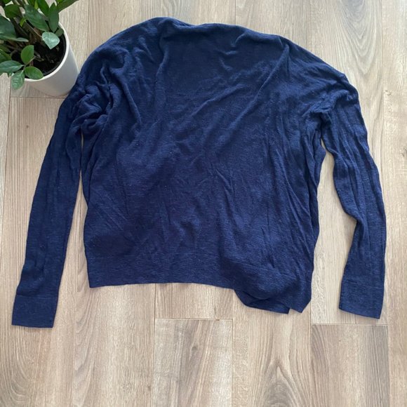 GAP Cropped Navy Long-Sleeve Cardigan - Picture 6 of 9